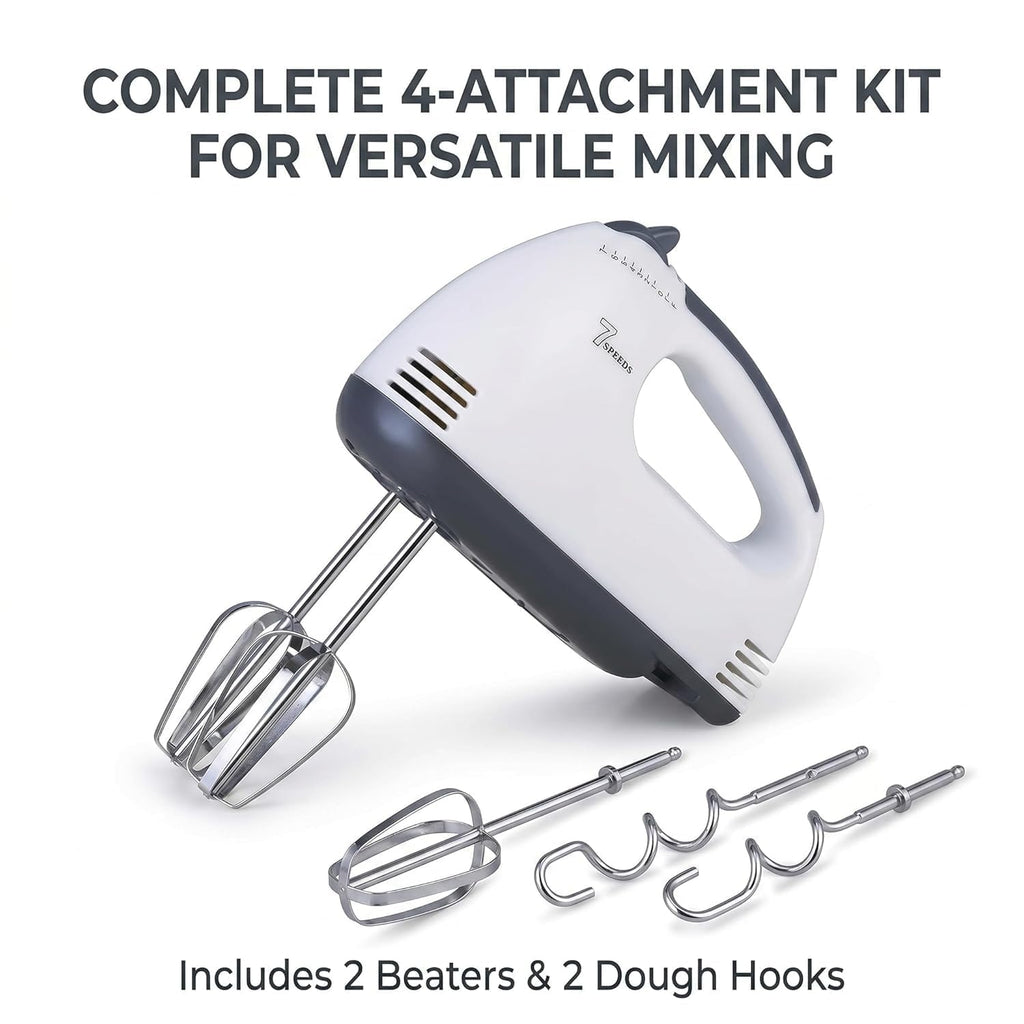 2143 Compact Hand Electric Mixerblender For Whippingmixing With Attachments