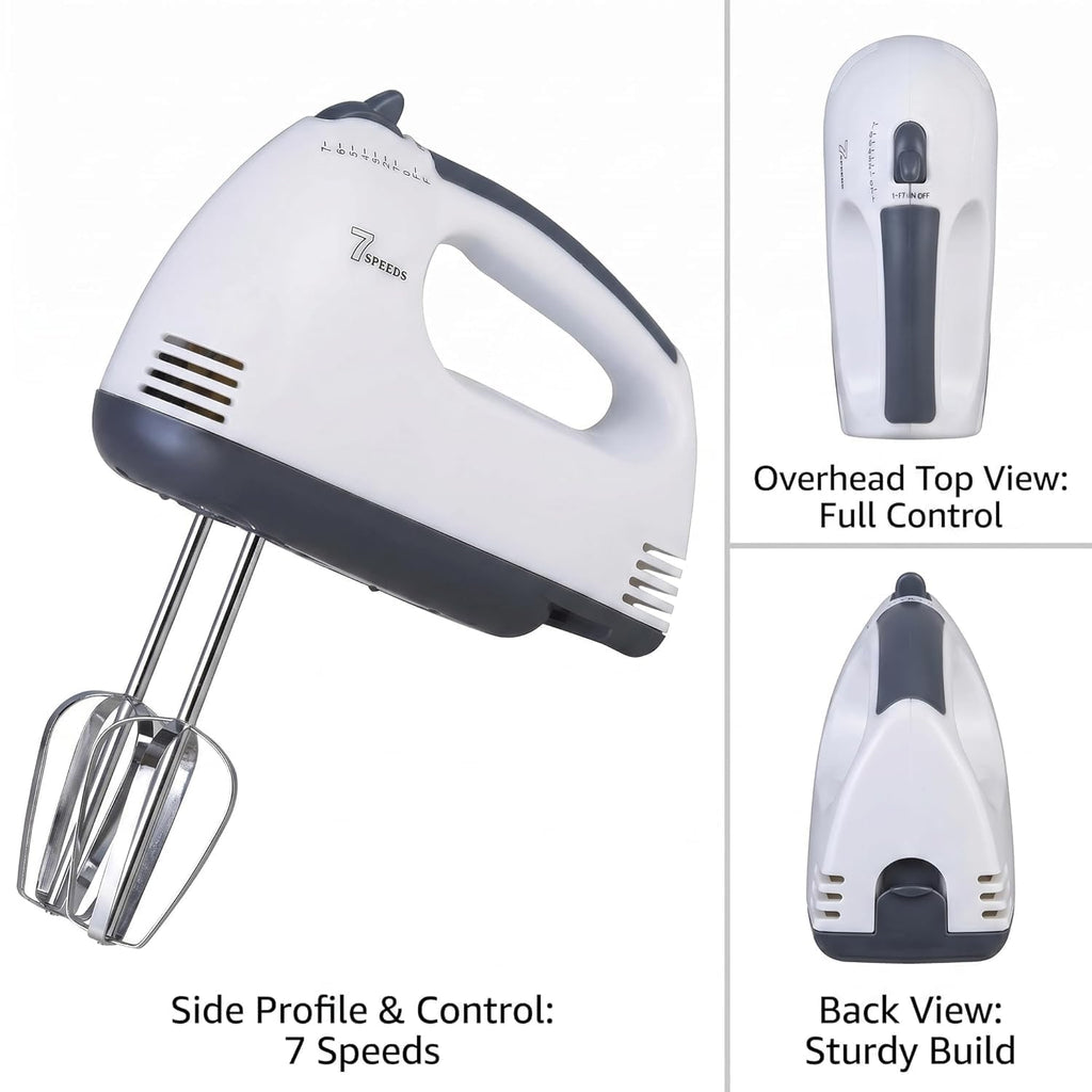 2143 Compact Hand Electric Mixerblender For Whippingmixing With Attachments