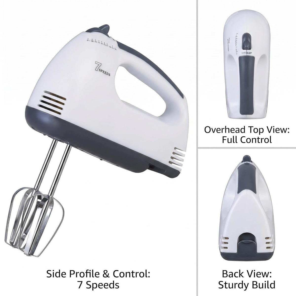 2143 Compact Hand Electric Mixerblender For Whippingmixing With Attachments